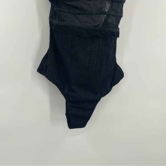 Afriel & Tabbris Australia Mesh Cutout High Neck Swimsuit Size 4 Black Women’s - Picture 3 of 9